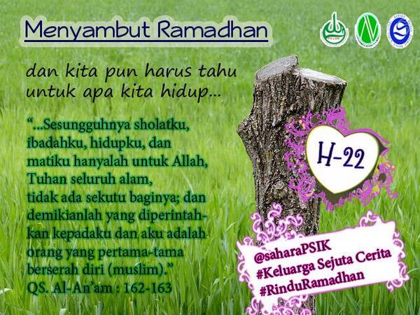SaharaPSIK's tweet photo. Persiapkan diri kita untuk menyambut #Ramadhan :)  @nadwah_unsri @DeNis_Nadwah @diligentunsri @pmb_ik14 http://t.co/zTq4A0gQWr