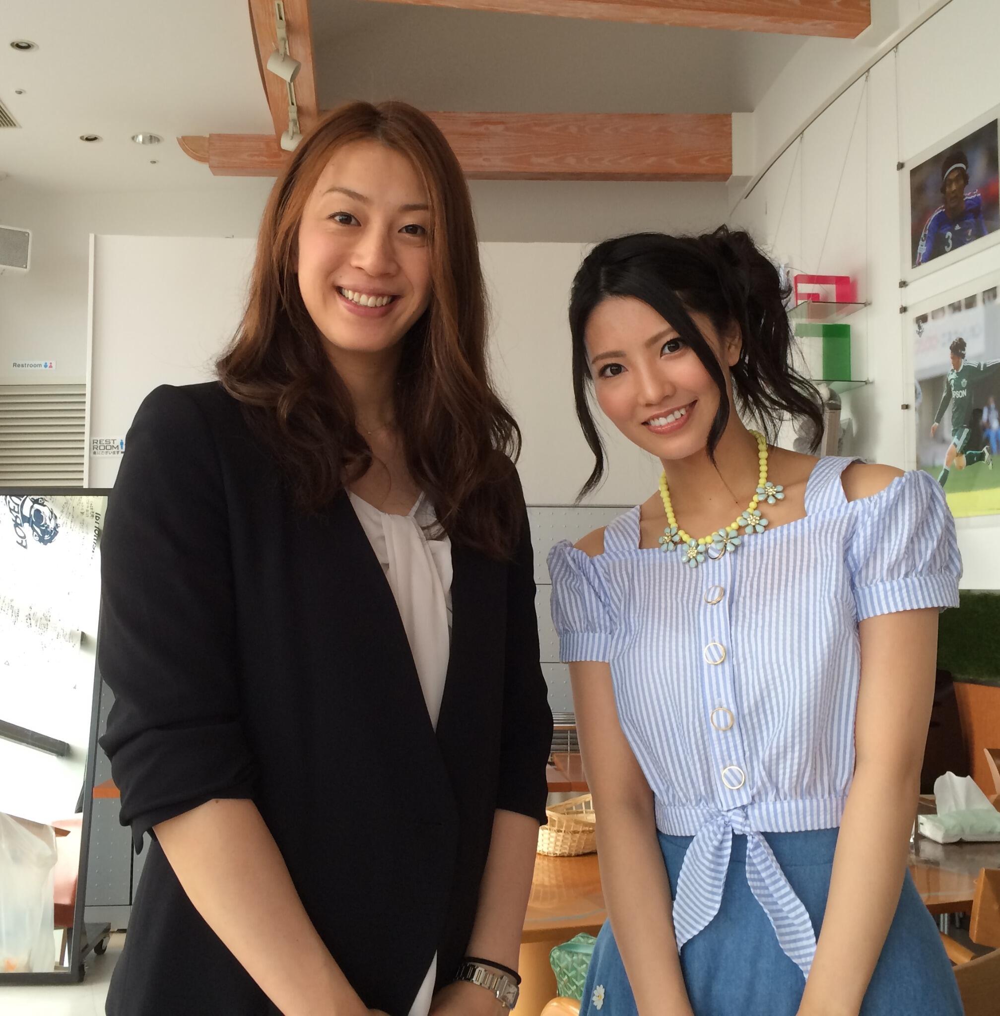スポーツクロス 明後日放送のゲスト寺川綾さんと Mc倉持明日香のお写真です Http T Co 3bik3tixrx Twitter