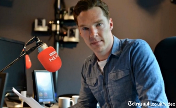 Telegraph's tweet photo. Benedict Cumberbatch reads original D-Day news bulletin. Listen here: http://t.co/a6gbp1nyRF #70years http://t.co/lH9WJTTqo4