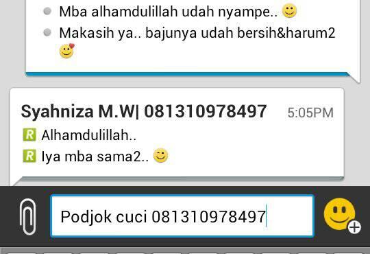 Alhamdulillah lgsg dpt testi stlh nganterin cucian #testipodjokcuci customer satisfaction is our priority..