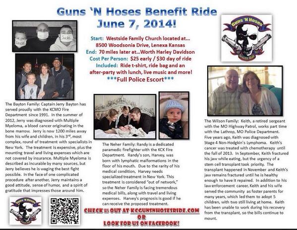KongsJam4Life's tweet photo. Ride for Police and Fire families affected by Cancer. C'mon out! #KongStrong #KCFD http://t.co/zYxncscnEh