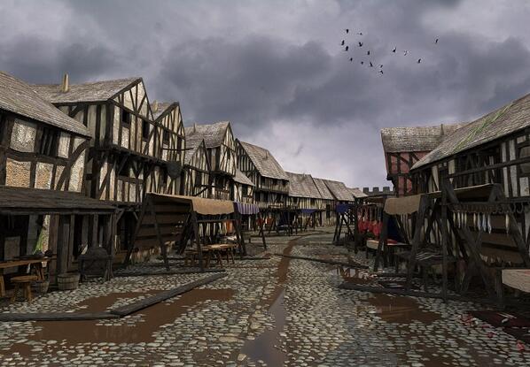SwanseaCouncil's tweet photo. Off out on Wind Street tonight? This is how it looked in 1300 #Swansea http://t.co/lCfQYae0za http://t.co/D60Eog0WY5