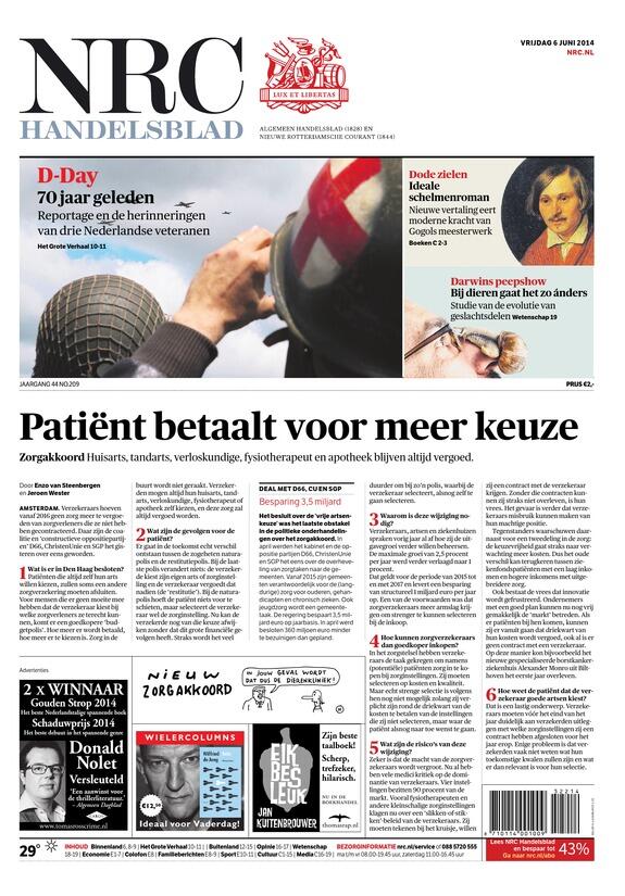 Scmaas's tweet photo. RT @nrc:  Zorgakkoord: patiënt betaalt voor meer keuze http://t.co/jw3Xxqf2DG http://t.co/7KLhnsvzJQ en dat is de essentie.