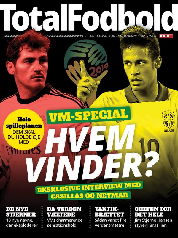 TotalFodbold's tweet photo. (1/2) Forkæl dig selv og bliv klar til VM med det nyeste @TotalFodbold - VM-special! Hent det https://t.co/lwXRwEbkdB http://t.co/eDpAd5VjeD