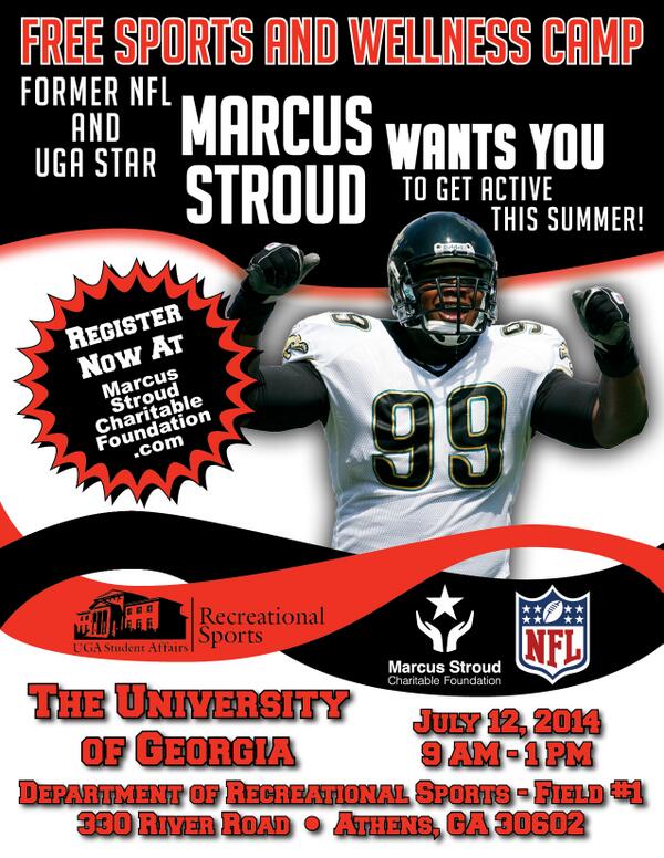 #BulldogNation: @marcusstroud99 hosts FREE Sports & Wellness Camp in #Athens on July 12th ow.ly/xHAe1