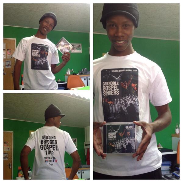 In my TShirts and CD I got from the FRENCH Grenoble Gospel Choir @MDG_SA <a href="/SVillage/">Sri Furniture Village</a>