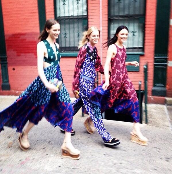 frankrizzieri's tweet photo. Girls from Stella McCartney presentation. Hair by Frank Rizzieri &amp; Aveda Team. http://t.co/vueSObPqZ1