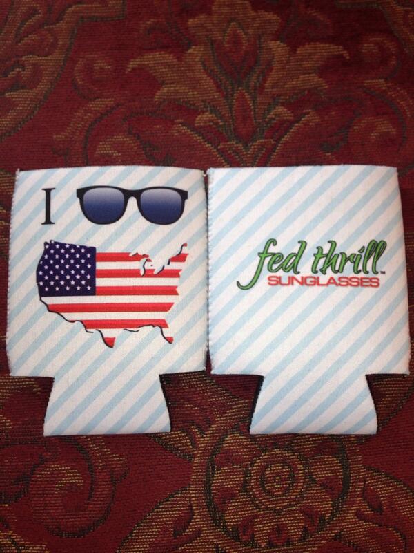 fedthrill's tweet photo. RT &amp; FOLLOW Contest! Here's the chance to win the #USA Koozie + a #Free pair of Fulton shades! Contest goes till 8pm! http://t.co/atXfoHBWAP