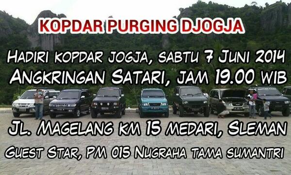 #panthermania yg di #jogja atau #joglosemar bsk malam kopdar neh..pengguna #IsuzuPanther yg mw gabung ditunggu...