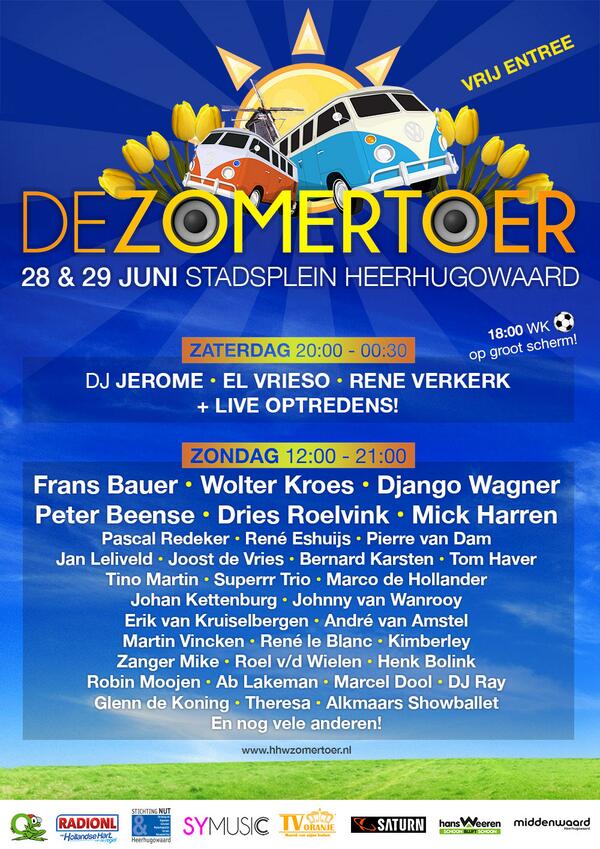 Yes! De line-up is nu helemaal bekend! Retweet de definitieve poster! :-) #feestje