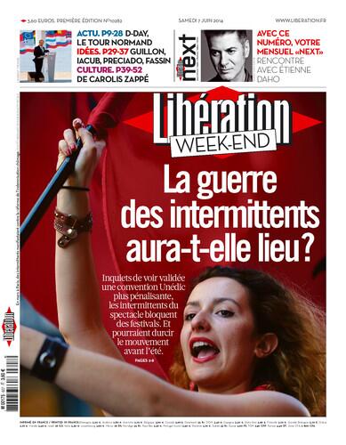 A la une de l'édition du week-end : La guerre des intermittents aura-t-elle lieu ? journal.liberation.fr/publication/li…