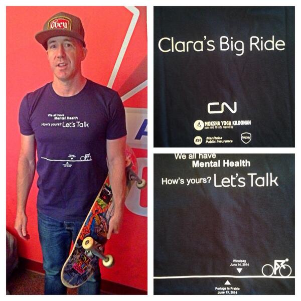 AceBurpeeShow's tweet photo. Clara's Big Ride &amp; Manitoba's Big Social next Saturday! Come through! @WpgMentalHealth http://t.co/kS2ygUX7UX http://t.co/8XyOUgXrtV