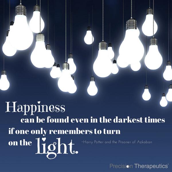 Helomics_'s tweet photo. "Happiness can be found even in the darkest times if one remembers to turn on the light" #HarryPotter #quoteoftheday http://t.co/oKIf0iSLnA