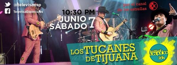 Mañana revive el gran concierto  <a href="/LosTucanesDeTJ/">Los Tucanes De Tijuana</a> en <a href="/festivalaca/">FESTIVAL ACAPULCO</a> 🌴 10:30pm <a href="/Canal_Estrellas/">Las Estrellas</a> <a href="/Visitacapulco/">VisitAcapulco</a> 🎺🎶🎤