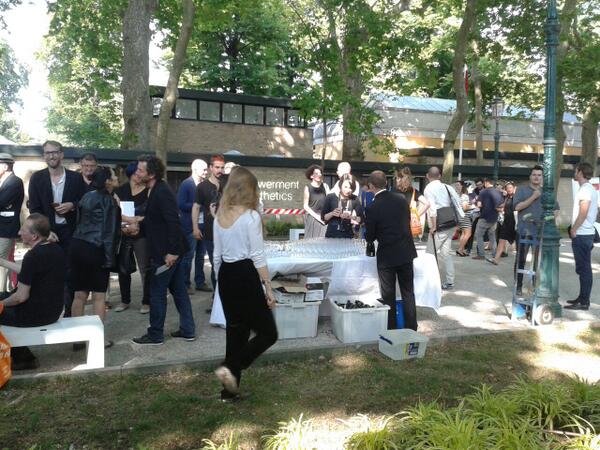 funpalacestroll's tweet photo. Swiss Pavilion Giardini Biennale Opening in few minutes! #swisspvln14 #vernissage #prosecco #labiennale http://t.co/eE7pOzurgm
