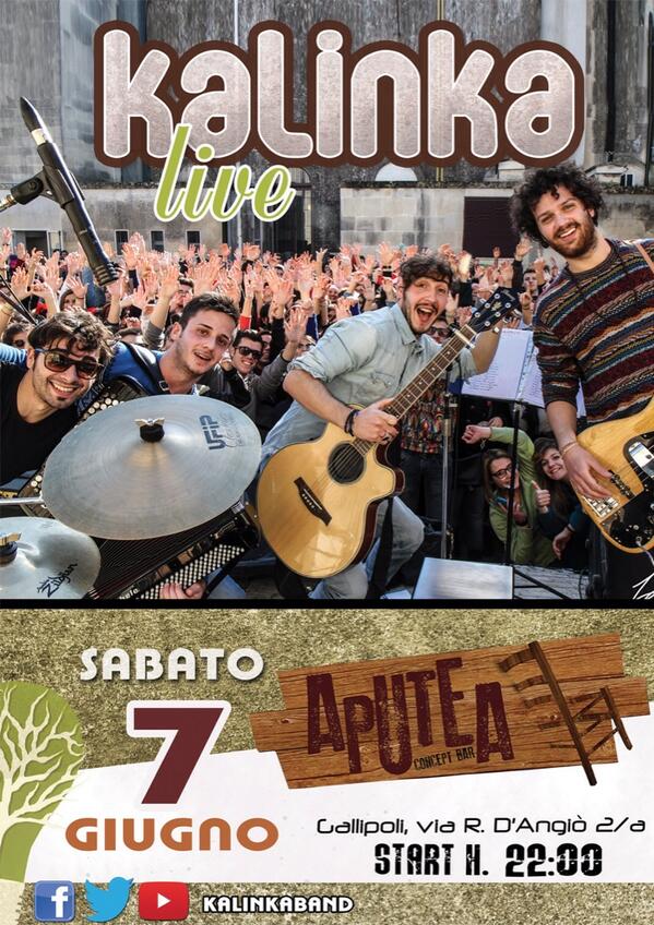 KalinkaBand's tweet photo. #7giugno #Gallipoli #Salento @gigimarra1 @GattoGabriele &amp; @KalinkaBand #acustic #live #Aputea altro che #SuorCristina http://t.co/OQAsEGOiy7