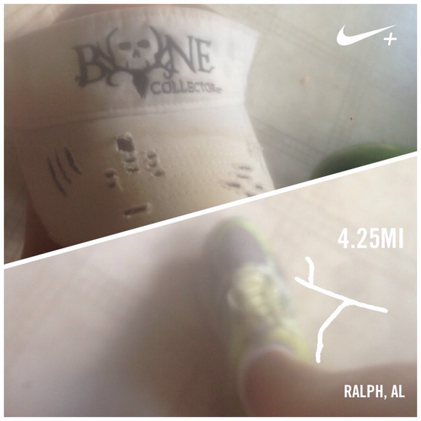 annamize1's tweet photo. I just ran 4.25 mi with Nike+. http://t.co/rdP7WH1A93 #nikeplus http://t.co/clE66DB1dh