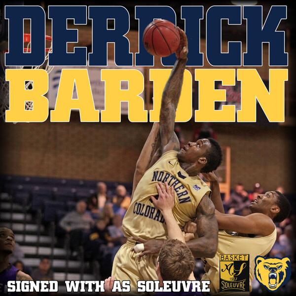 #BearsMBB DI single-season record holder for rebounds signs with AS Soleuvre. Congrats to Derrick Barden! 
#UNCBears