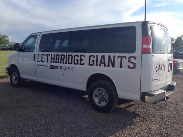 LethGiants's tweet photo. Getting ready to head down to our tournament in Havre. Thanks to Davis for the wheels. #gogiantsgo http://t.co/iT7v5hfvJZ