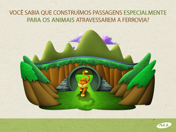 all_logistica's tweet photo. Você sabia que construímos passagens especialmente para os animais atravessarem a ferrovia? http://t.co/ZDtsxXNhem http://t.co/BpKzQ3WBGd
