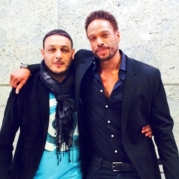 TBT9_W9's tweet photo. .@KaderAyd1 & @GaryDourdan ! Réalisateur et acteur de #Five13. #TPMP #Backstage http://t.co/BNZ2PBREt3