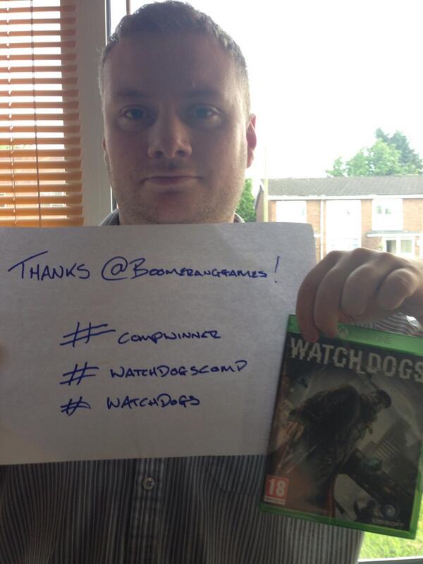 wayneshutt's tweet image. Many thanks @boomeranggames! #WatchdogsComp #Winner #WeekendSorted #XboxOne
