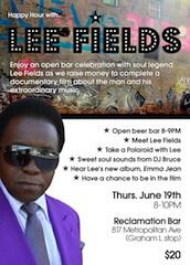 howmuchfarther's tweet photo. Come out &amp; party w/@leefields12 June 19 @ReclamationBar for some soul jams by @djbruce http://t.co/8kp7NuEZ3z http://t.co/8Z5wtPGxd7