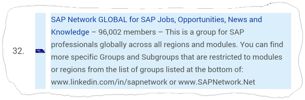 ehabelagaty's tweet image. @SapNetWork #2 #SAP group listed #32 in #Top100 #Linkedin 4 #Jobs/#Recruitment +97K members bit.ly/lgroups