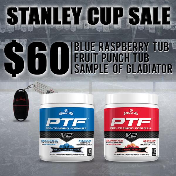 GammaLabs's tweet photo. #StanleyCupFinal sale - 2 #PTFv2 tubs for $60 + a free #GladiatorRecovery sample: http://t.co/G0Tvf2LMXb -- #LGR #NYR http://t.co/Ap1BbaSYJ3