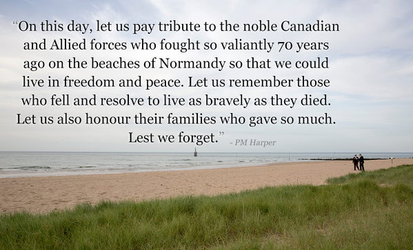 stephenharper's tweet photo. Lest we forget. #DDay #cdnpoli http://t.co/pxk0ATZgI6