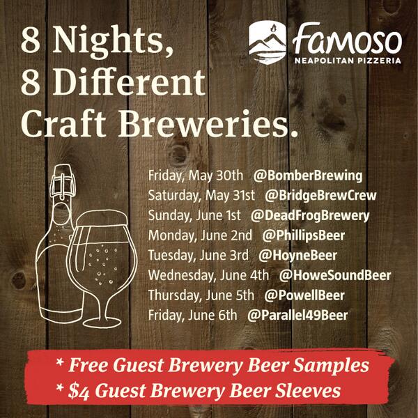 FamosoPizzeria's tweet image. To cap off @VCBW, @Parallel49Beer pours at Famoso on @CommercialD for our #PATIOPARTY!! #P49 #Famoso #VCBW