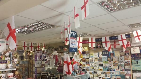 Get all your party decorations from us. England flags, bunting and car flags in store now ⚽⚽⚽⚽