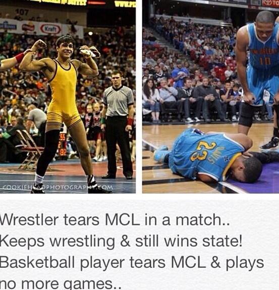 . Tore his mcl and still won a title. The New Orleans hornets didn't even make the playoffs 😂.