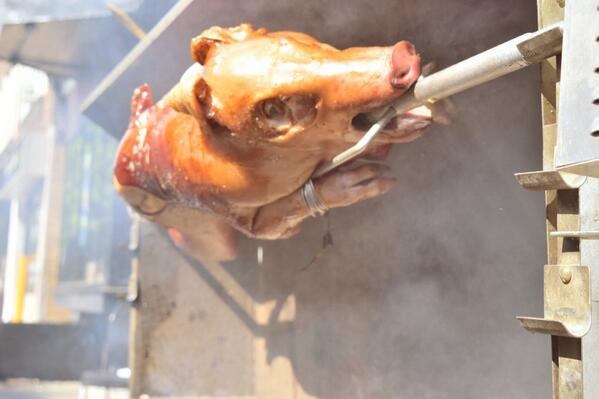 Spit roasted pig <a href="/VargaBar/">Varga Bar</a>
