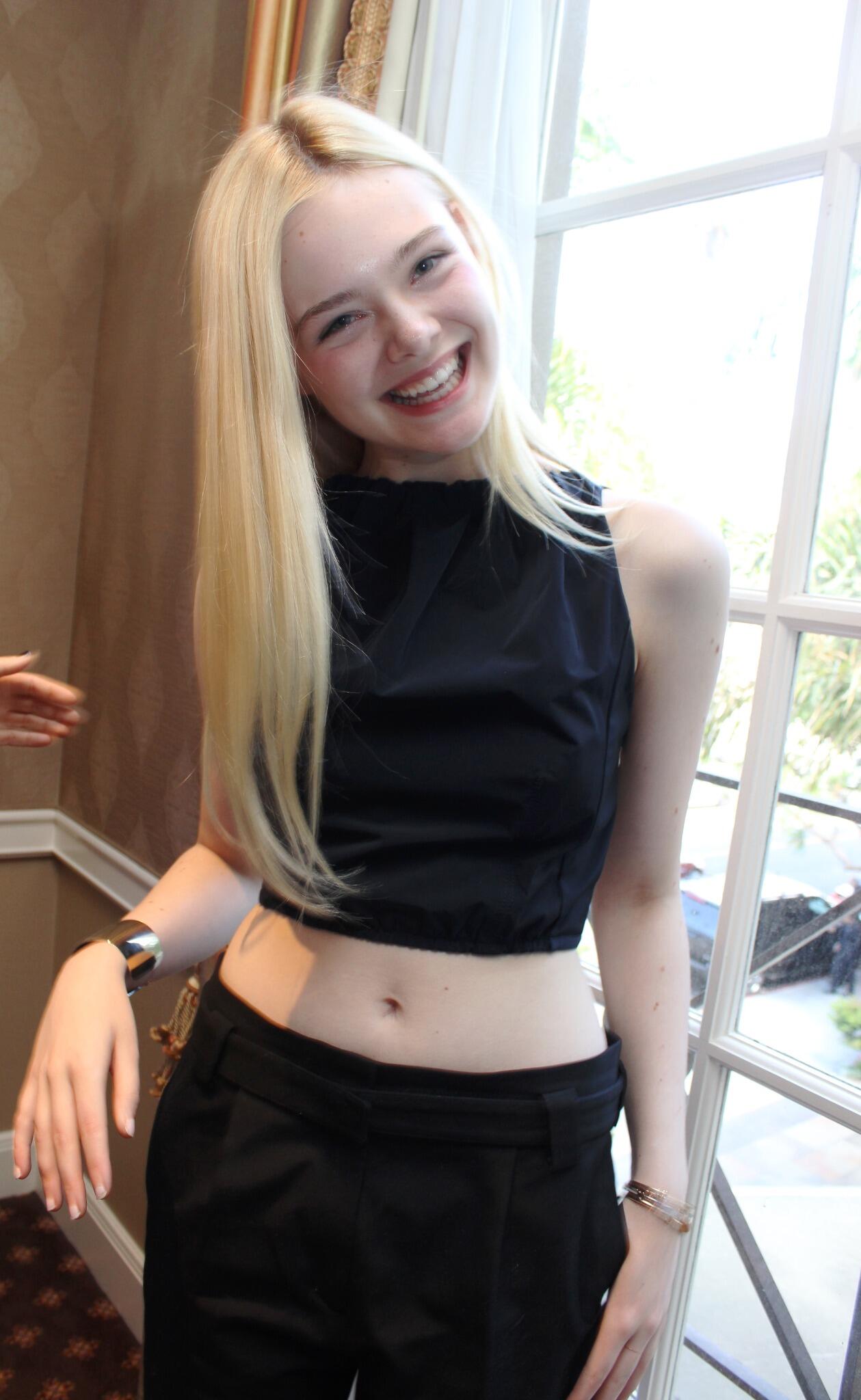 Elle Fanning Belly Button