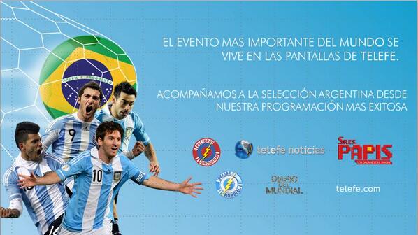 TelefeMKTG's tweet photo. La copa mundial de futbol se vive por telefe http://t.co/87xyhgCrhd