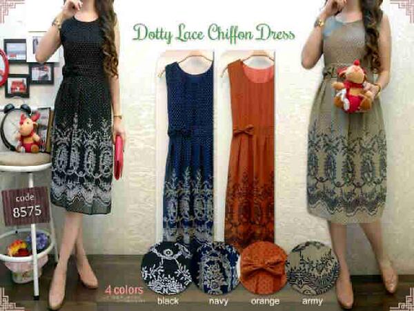 LST_SHOPID's tweet photo. Dotty lace chiffon dress http://t.co/iNNniVqjRV