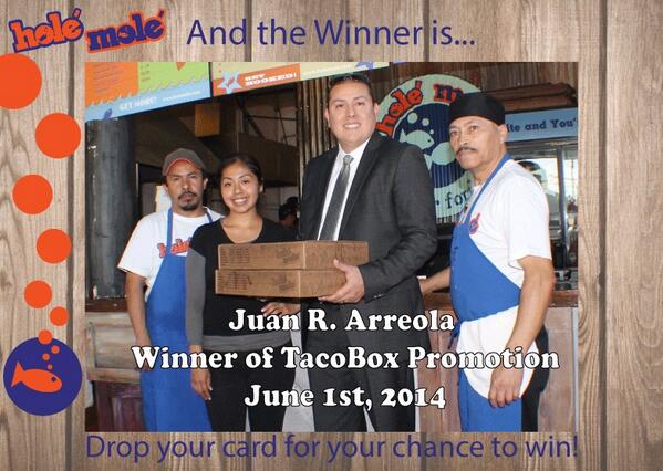Winner of June's Taco Box Campaign