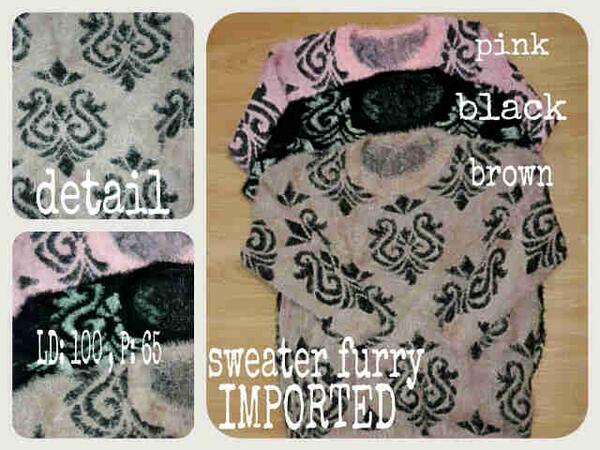 RSMCollection's tweet photo. MR 529, 120rb, bahan sweater furry (bulu), fit to L #IMPORTBANGKOK http://t.co/vMAI5CZ2uC