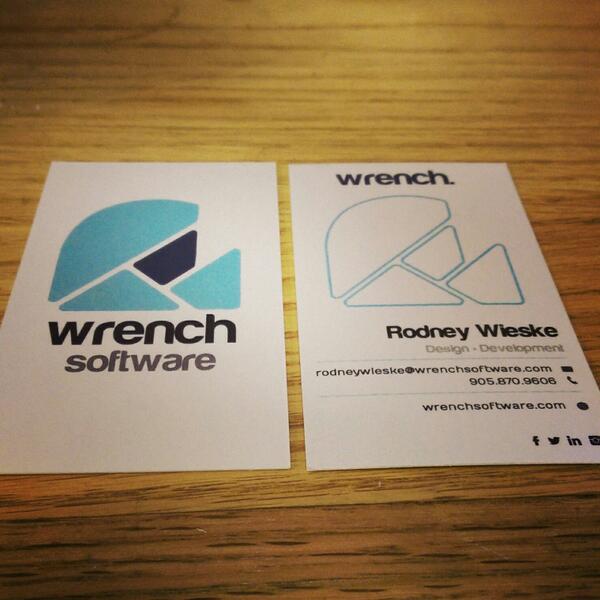 WrenchSoftware's tweet image. Business cards turned out great ! #wrenchsoftware #carddesign