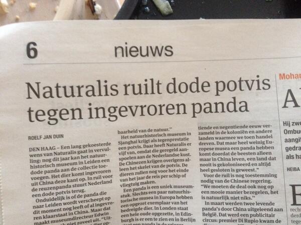 En de krantenkop van de dag gaat naar het #parool.