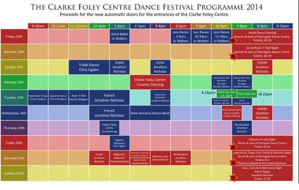 Program for Dance Festival