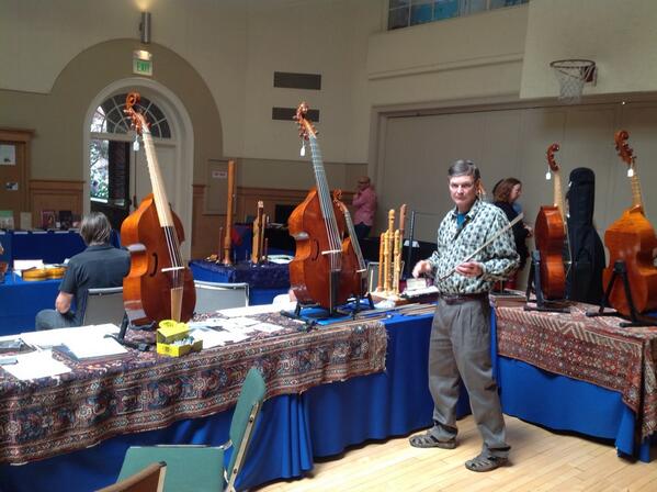 Today <a href="/BerkFestExpo/">BerkeleyFest&Expo</a> Gambas R Us? Charlie Ogle of violadagamba.com from Eugene Oregon displays his wares