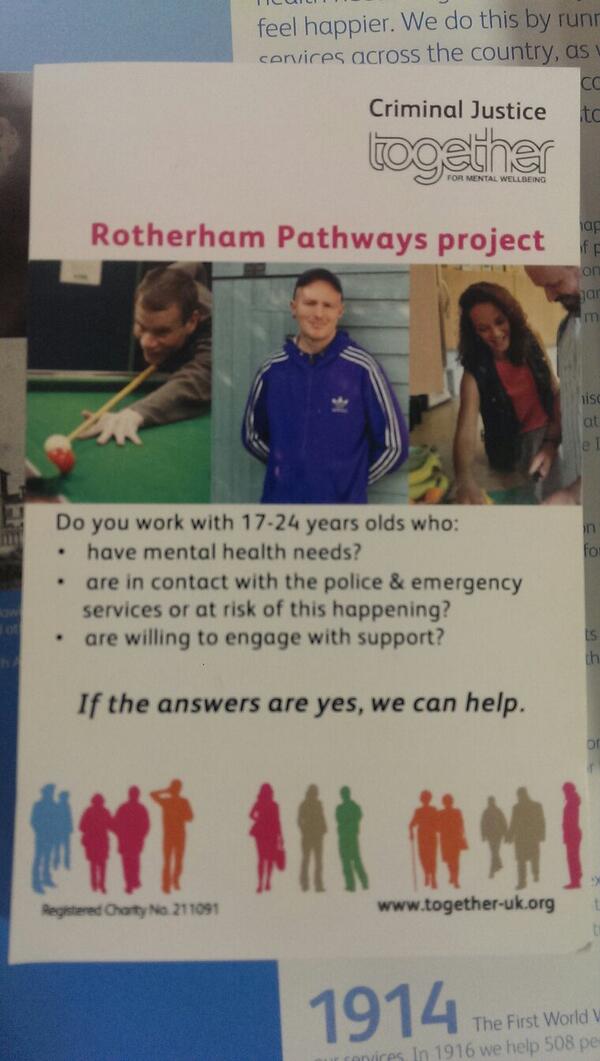 AlexHope9's tweet image. #Rotherham #PathwaysProject @TogetherUK @T2AAlliance Retweet guys this account needs more hits!