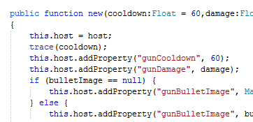 lloydjonathan's tweet photo. @blackmagic_mt @haxelang Stuck in a game jam! Default parameter (cooldown) always coming back as zero. Ideas? http://t.co/5oGrl21tmo