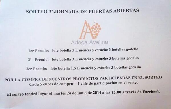Para los que nos visiteis este fin de semana tenemos este sorteo. Podéis llevaros un lote de vino #casaldefurcosROCIO