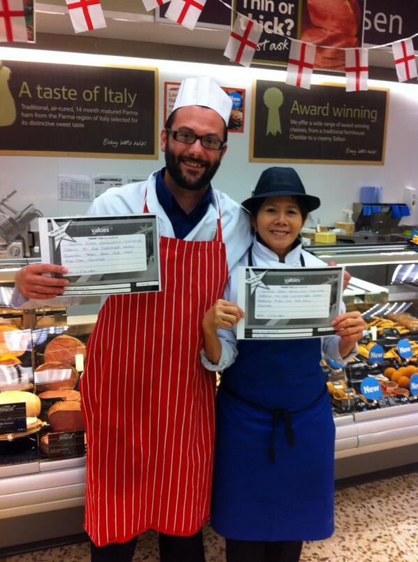 Well done <a href="/Ben_Bloska/">Ben Bloska</a> and Sue, excellent customer service <a href="/jonnyw287/">J</a> @Nickistitch23 <a href="/TescoWeston/">Tesco Weston-super-M</a>