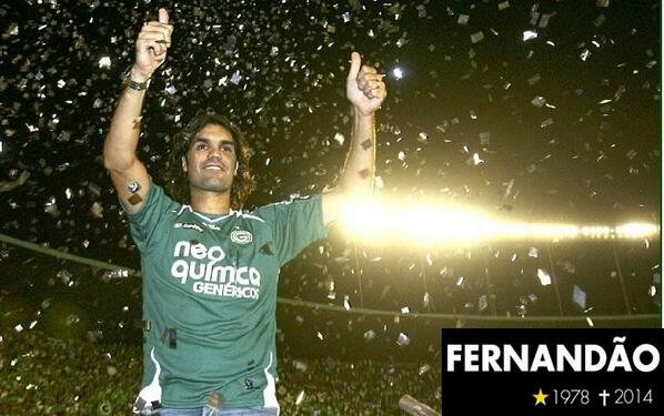 GoiaszaoEC's tweet photo. A Nação Esmeraldina está de luto! Descanse em paz, Fernandão! http://t.co/1bxsjfNrMH