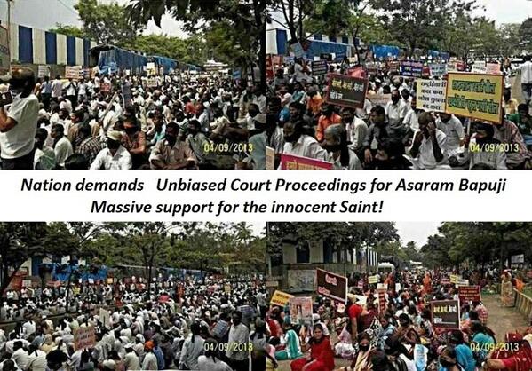 Alok929's tweet photo. #FairTrial4Bapuji @FairTrial4Bapuj
"All Allegations on Asharam Bapuji are false! Supporters demand #FairTrial4Bapuji http://t.co/ttyT5zoES1"