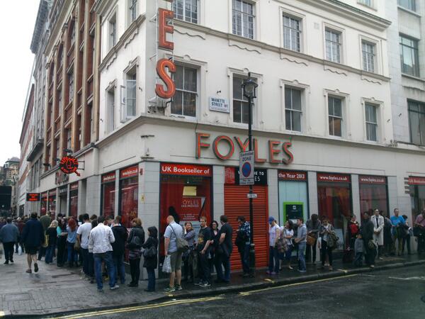 The queue for our new shop goes all the way back past our old shop!